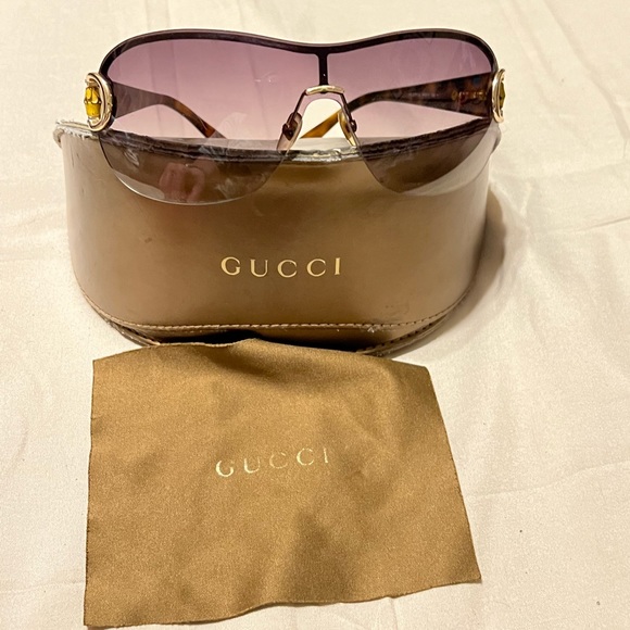 SOLD**** Authentic Gucci Bamboo Sunglasses GG 2875/S tortoise - Picture 7 of 15